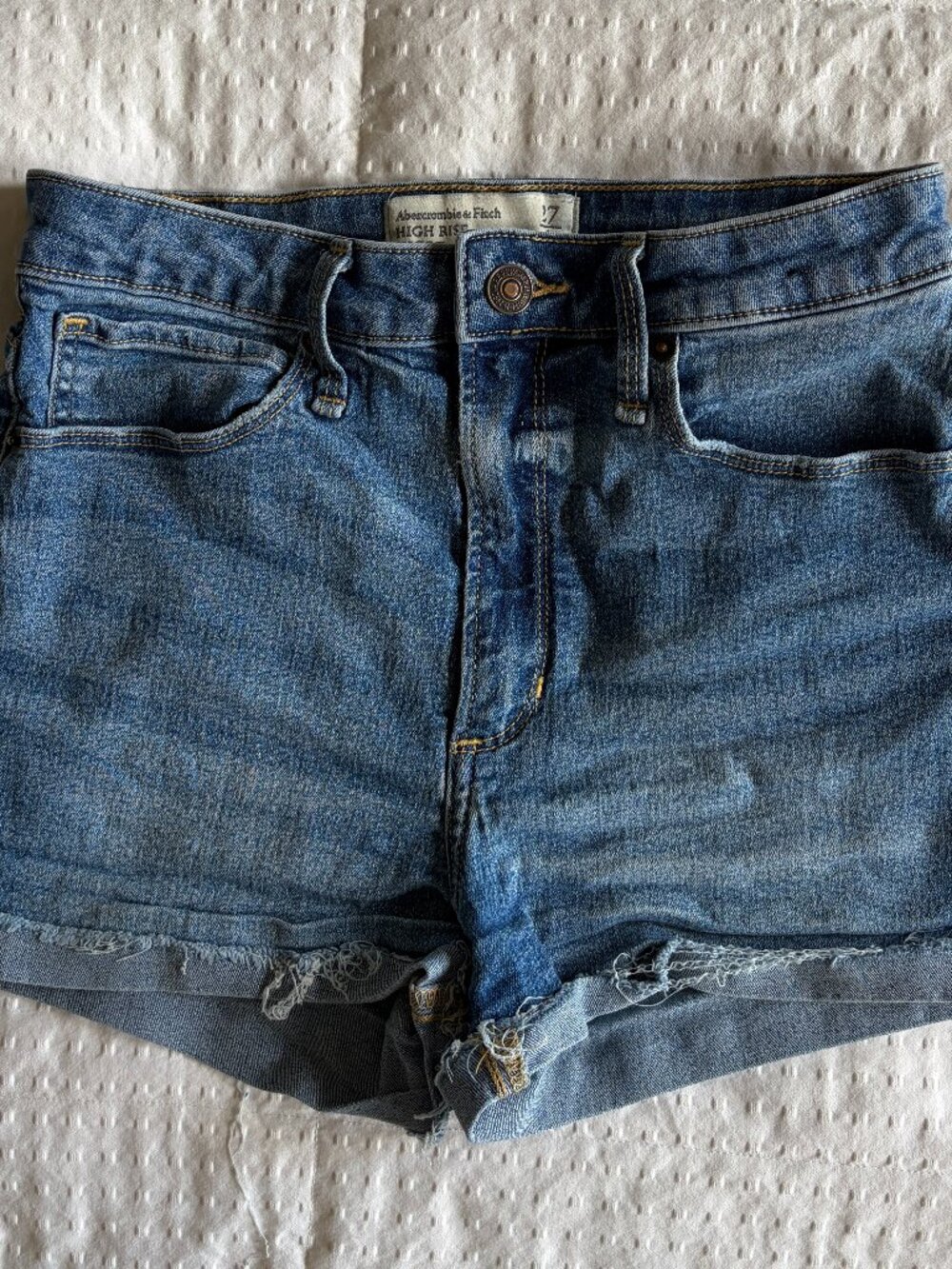 Abercrombie & Fitch High Rise Denim Shorts Blue Size 27 / 4